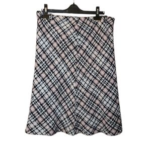2/$50! C'est Moi Pink, White and Black Plaid Skirt